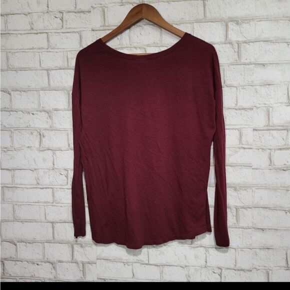 Victoria's Secret burgundy long sleeve night tee NWOT - Picture 8 of 8